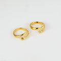 18k Gold Plated Waterproof Jewelry Fashion Creative Cute Hands Open Self Love Hug Me Hand Ring for Women