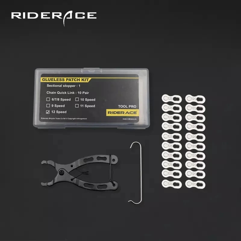 RIDERACE 10 Pairs Chain Connector Quick Link Lock Set Road Bike Joint Magic Buckle Master Cycling Part for 6 7 8 9 10 Speed