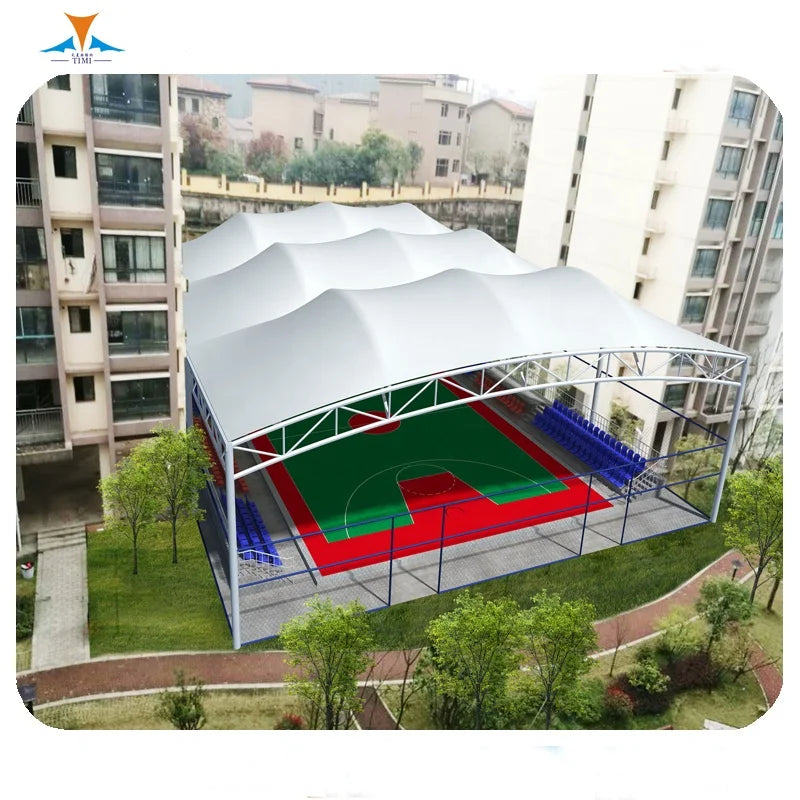 Architectural Stadium Tent Roof Cover Membrane Structure Basketball Tennis Court Roof