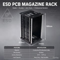 Adjustable Plastic ESD PCB Magazine Rack 355x315x580mm Antistatic Conductive Storage Rack SMT Assembly Line KEXING COP-802