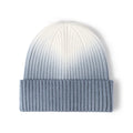MIO Fashion Winter Thick Knitted Beanie Hat Gradient Color Soft Warm Cuffed Beanies Hat Outdoor Sport Cap for Women Unisex