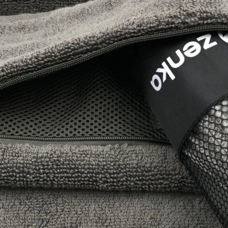 Small Cotton Gym Towel Jacquard Terry Cotton Sports Towel with Pocket