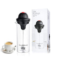 Glass Milk Frother Steamer Automatic Foam Coffee Maker Egg Beater Milk Frother Portable Coffee Whisk
