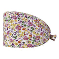 Ready Stock Work Cap Pure Cotton Printed Surgical Adjustable Head Doctor Frosted Beauty Confinement