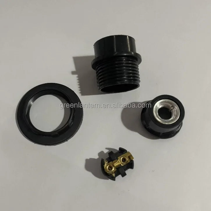 Lighting Fitting Bakelite Black Plastic Lamp Holder E14 Socket with Ring Light Bulb Electrical Sockets