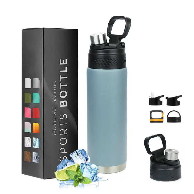 Sport 24oz Stainless Steel Drink Metal Water Bottle Bulk Insulated Thermal Flask Vacuum Flask Thermal Cups With Custom Logo