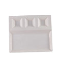 Factory Wholesale Restaurant Tableware 4 Sections Large White 4 Compartment Melamine Dinner Plate