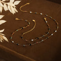 Fashion Waterproof Jewelry Sets 18K Gold PVD Plated Stainless Steel Natural Stone Necklace Bracelet Set