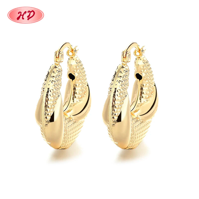 Luxury Gold Plated Earrings 18k Wholesale Fashion Gift Jewelry Elegant Zircon Women'S Hanging Earrings for Women