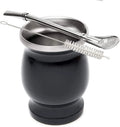 Tall Color Stainless Steel Gourd Yerba Mate Cup With Black Mate Color