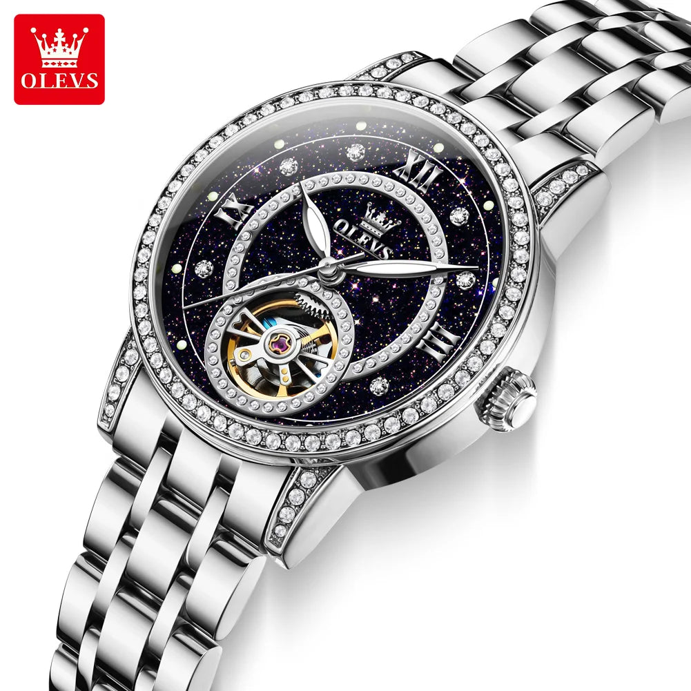 OLEVS 7036 Manufacturer Watch Women Wrist Luxury Stainless Steel Watches for Women Quartz Watch Gifts Sets for Women