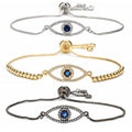Women Fashion Jewelry Devil Eye Bracelet 18K Gold Plated Adjustable Chain Zircon Eye Charm Bracelets