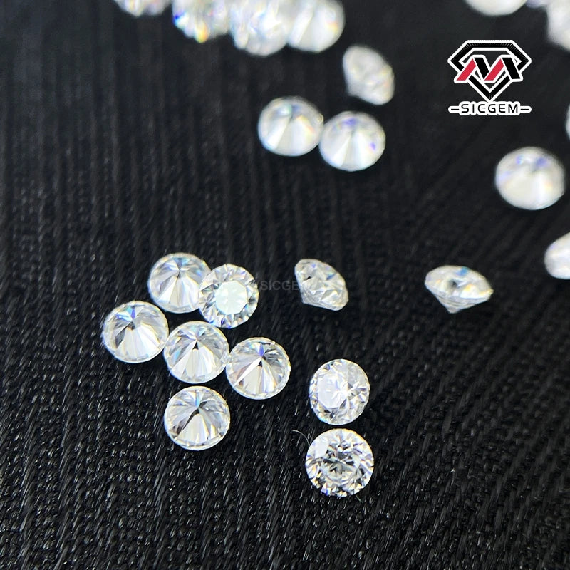 D Color VVS Round Cut White Melee Moissanite with GRA Certification Suitable for Earrings Necklaces Bracelets MegaBDM