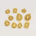 CZ8747 New Vintage 18k Gold Cz Micro Pave Diamond Virgin Mary Pendant Charms Spiritual Symbol Jewelry Supplies