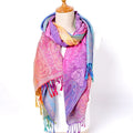 Spring Women High Quality Classic Pashmina Scarf Wrap Shawl Custom Colorful Paisley Jacquard Tassel Scarf