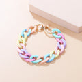 New Color Acrylic Chain Keychain Plastic Keychain Pendant Jewelry Accessories for Luggage and Clothing Fashion Charm Bracelets