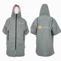 Custom Adult Windproof Waterproof Surf Poncho Hooded Dry Surf Short Sleeve Changing Robe Warm Coat for Outdoor Swimming