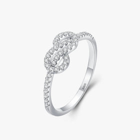 Ailmay Top Quality Real 925 Sterling Silver Fashion Shiny Clear CZ Geometric Finger Ring for Women Wedding Engagement Jewelry