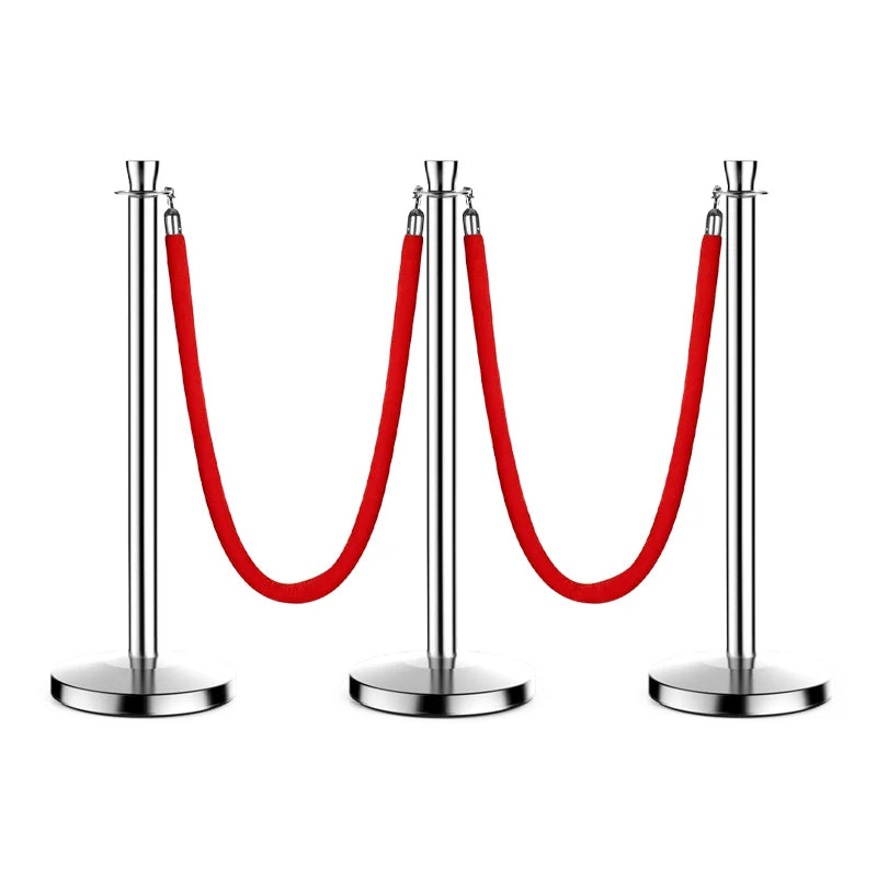 Silver Retractable Belt Barrier Car Show Marine Crowd Control Stanchion Pole Stand Traffic Barriers