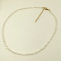 Choker Necklace Mini Rice Freshwater Pearl for Women 14-22 Inch 3 Mm Beaded Necklaces Wedding WOMEN'S Gift Party Engagement