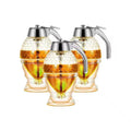 Wholesales Baking Accessory Acrylic Non-Drip 200ml Honey Dispenser Diamond-shaped Syrup Bottle Dispenser