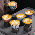 Vintage Funnel Ceramic Mug Cup Coarse Pottery Coffee Cup Antique Japanese Tea Cups with Square Tray