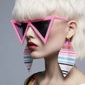 Oversized Triangle Punk Shiled Sunglasses Women Big Frame 2025 Luxury Brand Eyewear for Ladies UV400 Goggle Shades (KSG161)