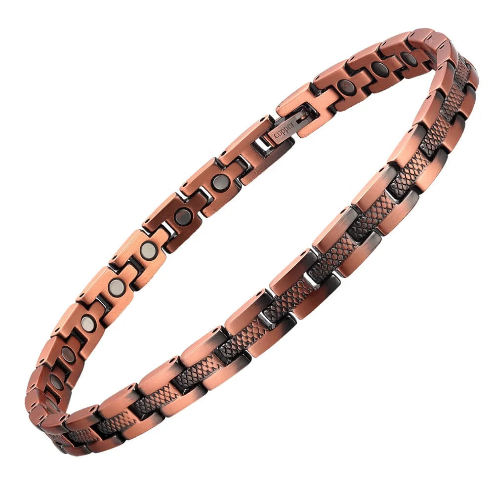 BioMagnetic Jewelry Classic Geometric Adjustable 99.99% Pure Copper Bracelet Pain Relief Arthritis Wristband Health Energy