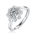 Wholesale Cheap Chic Look Brilliant Cut Wedding Band Sterling Silver 925 Moissanite 1 Carat Engagement Rings for Women
