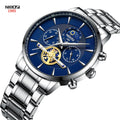 NIBOSI 2309A Customize Logo Stainless Steel Strap Men Watches Waterproof Luminous Male Quartz Wristwatches