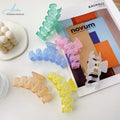Summer Simple Candy Color Hair Clip  Female French Shark Hair Grab Temperament pony Tail Clip Headwear