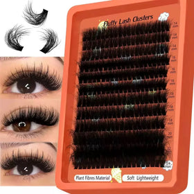 Hot Selling 3D Fluffy Individual Lash Clusters Eyelash Extention Mixed Length D Curl 80P100P200P Handmade Lashes Trays