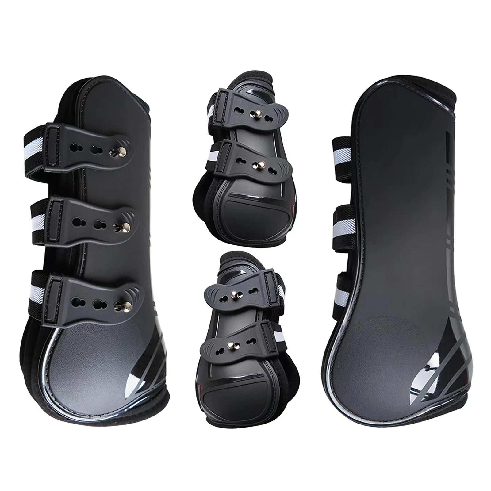 1 Set Adjustable Size Horse Legs Protection Tendon Boots Protective Adjustable Horse Splint Boots