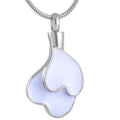 Vintage Stainless Steel Silver Plated Heart Urn Memorial Cremation Tear Drop Water Drop Ash Keepsake Ashes Necklace Pendant