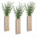 Modern Style Pine Wood Vase Indoor Dry Flower Container Christmas Square Cross-Border Boho Wall Decoration Simulated Plant