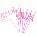 Bachelorette Drinking Straw Set Crazy Loop Straws Bride Drinking Sipping Straw