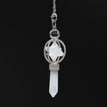 HZ New Natural Stones Pendant Amulet Crystal Meditation Pendulum Clear Quartz Reiki Energy for Men Women Jewelry Jewelry