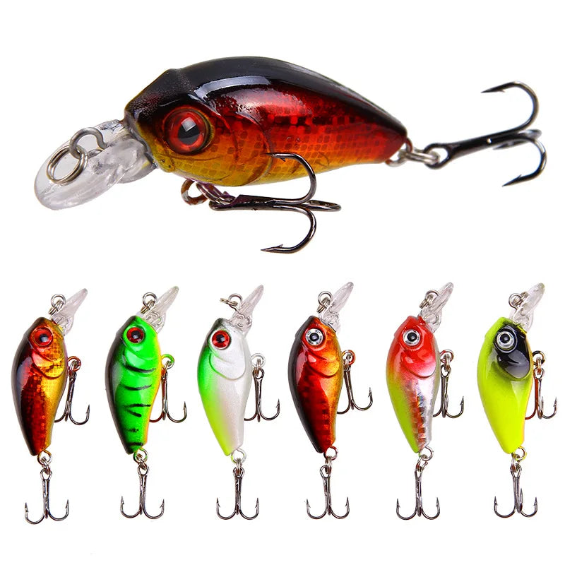 Luya Lures Minnow 4.5cm/3.8g Simulation Hard Lures Cocked Mouth Lures Fishing Gear