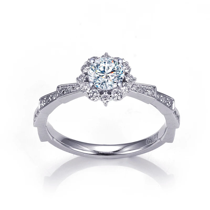 18K Gold Wedding Engagement Rings Lab Grown Diamond Jewelry Women's Diamond Wedding Jewelry Rings