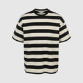 Wholesale Customizable Men's Round Neck Striped T-Shirt 100% Pure Cotton Casual Style with OEM Service