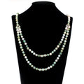 Long Necklace for Women Jade Beads Necklace Double Layer Elegant Crystal Necklace for Women Jewelry Gifts for Women Girls