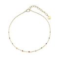 LOZRUNVE 925 Silver 18k Gold Plated Rainbow Zirconia Charm Paperclip Chain Necklace Choker