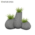 New Designed Combo Black Fiberglass Flower Pot FRP Planters for Indoor Outdoor Planting and Decor