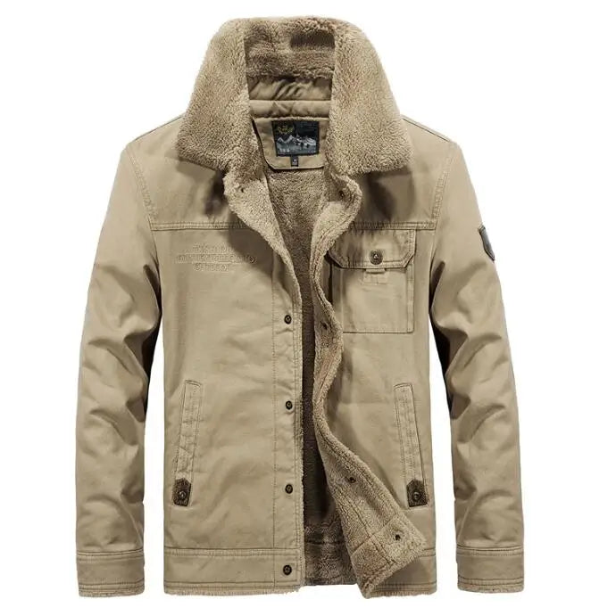Hot Sale Winter Thickening Fleece Warm Style Jackets Mens Coat Custom Black Windbreak Outwear