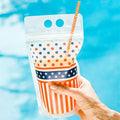 BPA Free Eco Friendly Stand up Pouches Packaging Juice Clear Straw Hole Custom Reusable Pouches Drink Plastic Drinking Bag