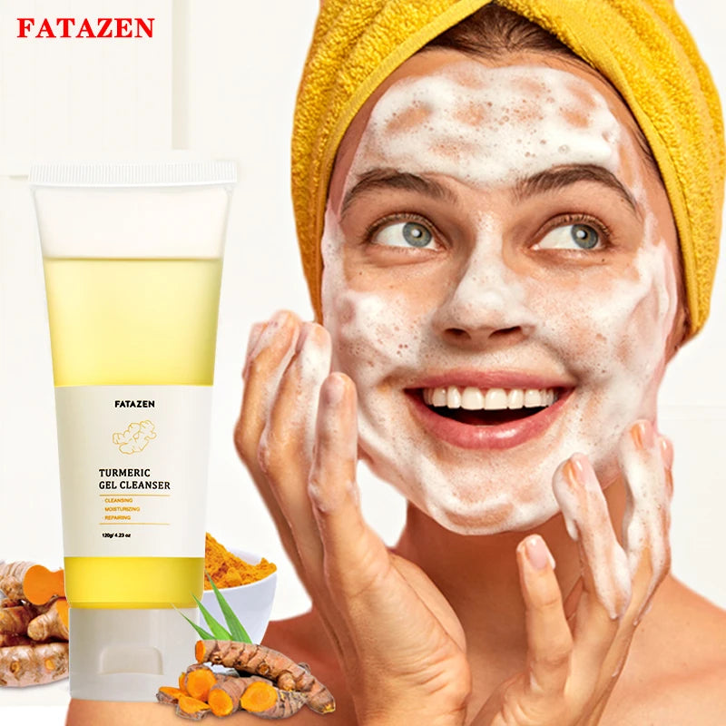 Wholesale OEM Soothing Clear Mousse Facial Cleanser for Acne-Prone Skin with Calming Foam Turmeric Gentle Face Wash