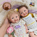 Lifelike Silicone Reborn Baby Doll Anatomically Correct 17" Vivienne with Rooted Hair Factory Custom Art Project Washable Muneca
