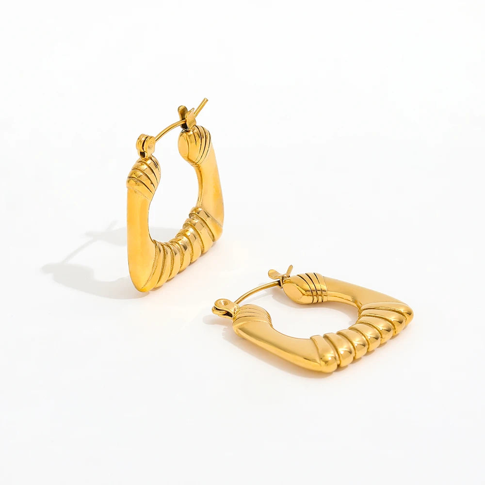 18K PVD Gold Plated Statement Stainless Steel  Earring 2021 Jewelry Wholesale Trendy