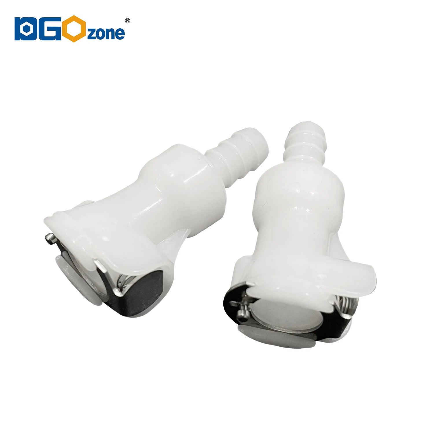 [FL0516CH] 5/16" Plastic Shut off Quick Fittings Panel Mount Hose Barb Couplings