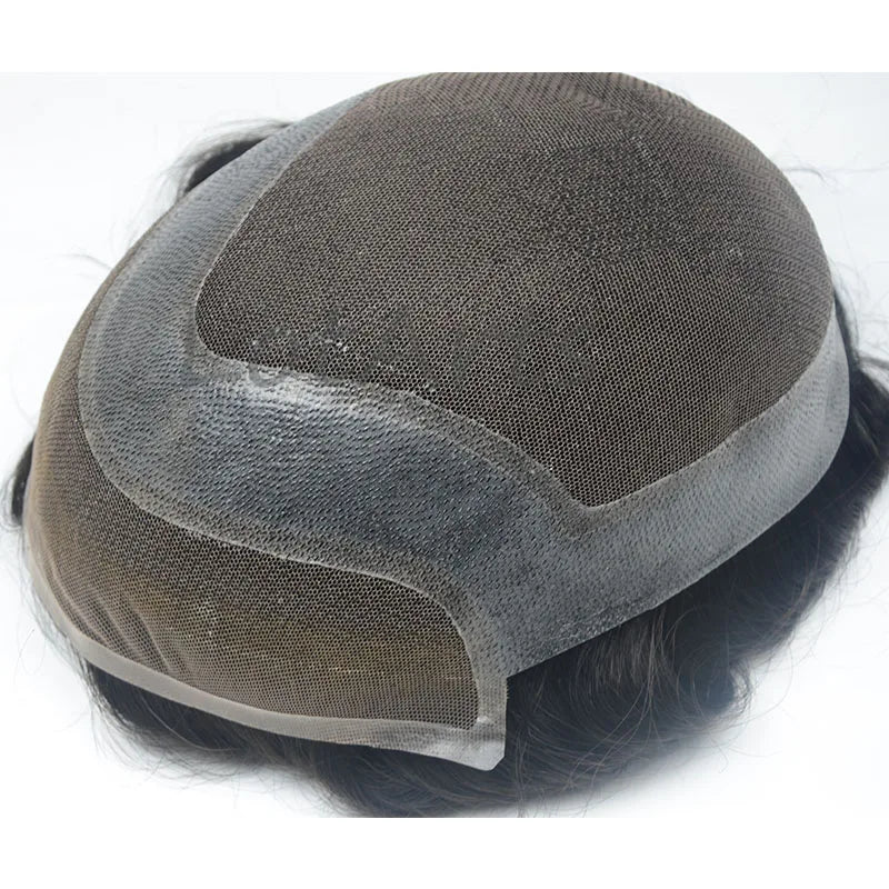 100% Indian Remy Human Hair Toupee for Men with for Lace